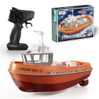 Remote Control Boat Kids 1:72 RC Boat With Built-in Rechargeable Battery Controller Charger Dual Motor Toy Boat orange color