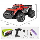 Remote Control Car, Rc Cars Truck High With Charging Cable, Strength Differential, High Capacity Battery, Off-road Tires, 30 Minute Ultra Long Endurance Off-road Vehicle Red [Light Edition] A battery