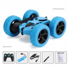 Remote Control Stunt <span style='color:#F7840C'>Car</span> Four Wheel Drive Double Side Crawling Deformation Rollover <span style='color:#F7840C'>Car</span> Children <span style='color:#F7840C'>Charging</span> Toy blue