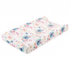 Removable Washable Changing Pad Cover for <span style='color:#F7840C'>Baby</span> <span style='color:#F7840C'>Care</span> Table Printing Cover Watercolor flowers