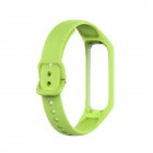 Replacement Watchband Sweat-proof Comfortable Soft Silicone Strap Compatible For Samsung Galaxy Fit2 R220 lime green