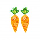Retro Creative Carrot Earrings For Women Fashion Sequins Hand-woven Beaded Earrings Jewelry Accessories For Gifts