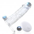 Reusable Penis Sleeve Wireless Remote Control Vibration Penis Condom Extender Device Men Adult Sexy Toys