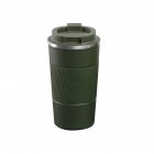 Reusable Stainless Steel Coffee  Mug Non-slip Handle Double Vacuum Insulation Insulated Cup With Leak-proof Lid For Office Travel Dark green