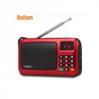 Rolton W405 Digital Mini Mp3 Music Player Portable Fm Radio Speaker Tf Usb Disk Player with Flashlight Red