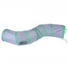S-shaped Tunnel Curved Cat Runway Foldable Multicolour Pet Supplies gray_free size