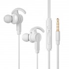 S39 3.5mm Wired Headset In-ear Stereo Bass Music Earbuds Smart Gaming Headphones Mobile Computer Universal White