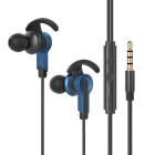 S39 3.5mm Wired Headset In-ear Stereo Bass Music Earbuds Smart Gaming Headphones Mobile Computer Universal Blue