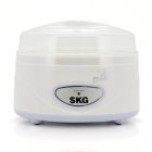 SKG TNA 01A branded Electric yogurt maker that has a 1 2 liter rated volume 