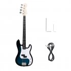 ST 4 Strings Electric Bass Guitar For Beginner 21 Frets Bass Guitar With Strings Amp Tuner Connection Cable Wrenches blue