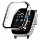 Screen Glass Protector Film Case Compatible For Huami Amazfit Gts4 Mini Smartwatch Full Protective Cover transparent white