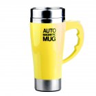 Self-stirring  Cup Stainless Steel 450ml Ultra-quiet Electric Automatic Blending Coffee Cup Yellow