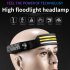 Sensor Cob Led Headlamp Multi function Outdoor Riding Usb Charging Flashlight Torch Head Band Lamp 1pc white light