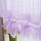 Short Tulle Curtains for Living Room Window Decorative Drapes purple_1 meter wide x 1.4 meters high