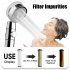 Shower Head Multi color Water Saving Flow Detachable 360 Rotating High Pressure Nozzle With Turbo Fan Blue