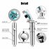 Shower Head Multi color Water Saving Flow Detachable 360 Rotating High Pressure Nozzle With Turbo Fan Blue
