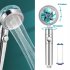 Shower Head Multi color Water Saving Flow Detachable 360 Rotating High Pressure Nozzle With Turbo Fan Purple