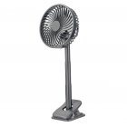 Silent Mini Fan Electric USB Charging Telescopic Stand Fan for Home Office black