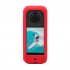 Silicone Case Lens Protector Body Drop resistant Shell Accessories Compatible For Insta360 X3 Panoramic Camera red