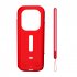 Silicone Case Lens Protector Body Drop resistant Shell Accessories Compatible For Insta360 X3 Panoramic Camera red