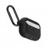 Silicone Case for AirPods Pro Wireless Bluetooth Headphones Storage Protective Cover with Hook for Outdoor Travel black