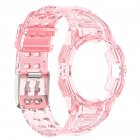 Silicone Integrated Watch Case Band Bracelet Cover Strap 40mm / 44mm Compatible For Samsung Galaxy Watch4 transparent pink 44MM