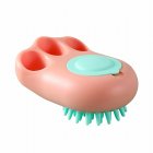 Silicone Pet Bath Brush Massage Comb Cleaning Brush Hair Grooming Comb Pet Supplies For Dogs Cats pink