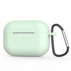 Silicone Protective Case For Airpods Pro 3-generation Earphone Protective Cover With Key Chain Green