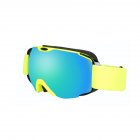 Ski Goggles Double Layer Antifog Large Spherical Snow Sports Snowboard Mountain Climbing Goggles Fluorescent yellow