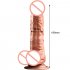 Skin Feeling Realistic Dildo Penis with Suction Cup USB Charging Heating Stretching Swinging 14 Frequencies RC Sex Toys Flesh