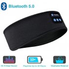 Sleep Headphones Bluetooth Headband-Wireless Sports Headband Headphones with Ultra-Soft Music Headband black