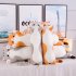 Sleeping Cat Hugging Pillow Plush Cat Doll Soft Stuffed Kitten Pillow Gifts for Kids Girlfriend Gray