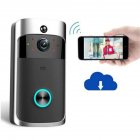 Smart Door Bell Wireless Wifi Rain-proof Night Vision Intercom Camera Doorbell V5-M3 black