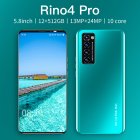 Smart Phone HD+ Full Screen Rino4 Pro 5.8 Inches 512MB RAM+4GB ROM  Facial Recognition Smart  Phone Green (U.S. Plug)