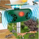 Solar Animal Repellent Outdoor Waterproof Ultrasonic Deterrent With Motion Sensor For Squirrel Raccoon Rabbit Fox SK628