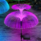 Solar Jellyfish Light 7 Colors Changing Outdoor Waterproof Garden Lights Led Fiber Optic Lamps For Lawn Patio Double jellyfish 1pc