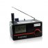 Solar Mini Speaker Charger   MP3 Player   Alarm Clock  Black 