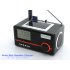 Solar Mini Speaker Charger   MP3 Player   Alarm Clock  Black 