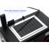 Solar Mini Speaker Charger   MP3 Player   Alarm Clock  Black 