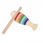 Solid Wood Orff Sensory Cognitive <span style='color:#F7840C'>Development</span> Educational Toy Rainbow Color Percussion Instruments As shown