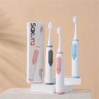 Sonic Electric Toothbrush Ipx-7 Waterproof 3 Brush Heads Soft Bristles Whitening Toothbrush Oral Care Grey