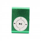 Sport Clip-type Mini Mp3 Player Stereo Music Speaker Usb Charging Cable 3.5mm Headphones Supports Tf Cards Green
