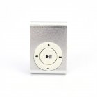Sport Clip-type Mini Mp3 Player Stereo Music Speaker Usb Charging Cable 3.5mm Headphones Supports Tf Cards Silver gray