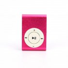 Sport Clip-type Mini Mp3 Player Stereo Music Speaker Usb Charging Cable 3.5mm Headphones Supports Tf Cards Pink