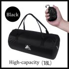 Sport Training Gym Bag Wearable foldable travel bag Waterproof bags Outdoor Sporting Tote sport bag black_18 inches