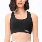 Sports Bra For Women Padded Support Criss Cross Strappy High Impact Quick drying Bras For Yoga Exercise Athletic black XL  62 5 70kg 