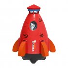 Sprinkler Rocket Toys For Kids Outdoor Yard Water Pressure Powered Liftoff 360-Degree Rotation Water Toys For Boys Girls Gifts red