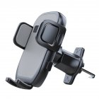 Stable Gravity Car Phone Holder 360 Degree Rotating Air Outlet Gps Mount Stand Metal Hook Bracket A193+x158 grey