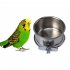 Stainless Steel Pet Parrot Food Water Bowl Fixed Feeding Basin for Pet Birds Medium  calibre 12cm 