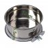 Stainless Steel Pet Parrot Food Water Bowl Fixed Feeding Basin for Pet Birds Medium  calibre 12cm 